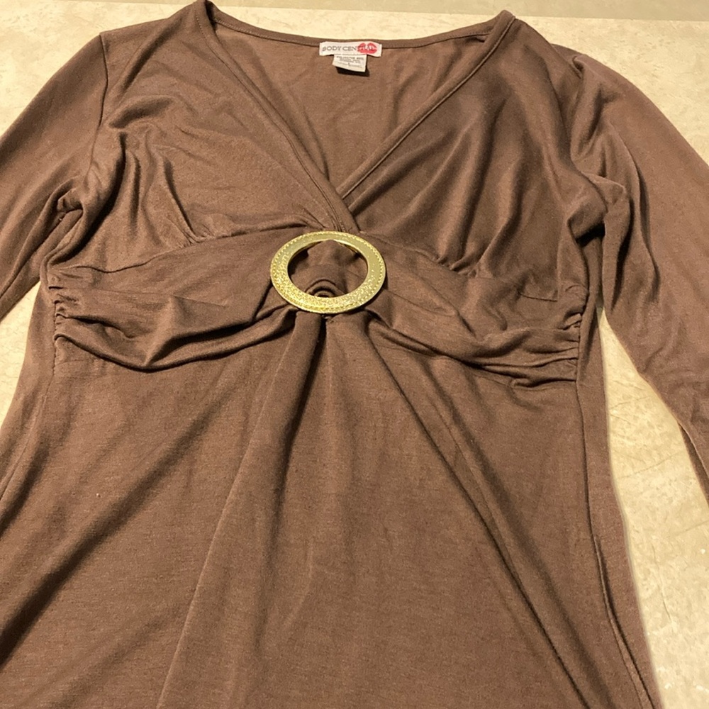 Body Central size large long sleeve brown shirt